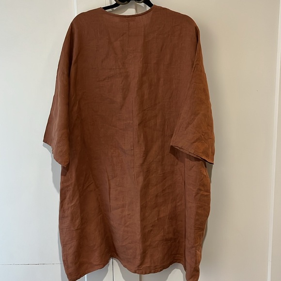 Bryn Walker Large Linen Tunic Shirt Dress with pockets - Picture 4 of 4